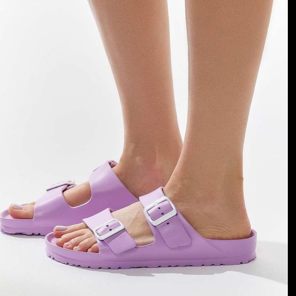 lilac birkenstocks eva